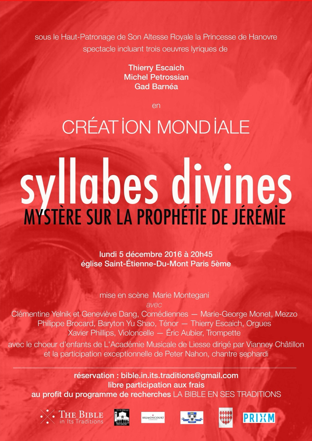 Affiche de concert de l'Académie Musicale de Liesse