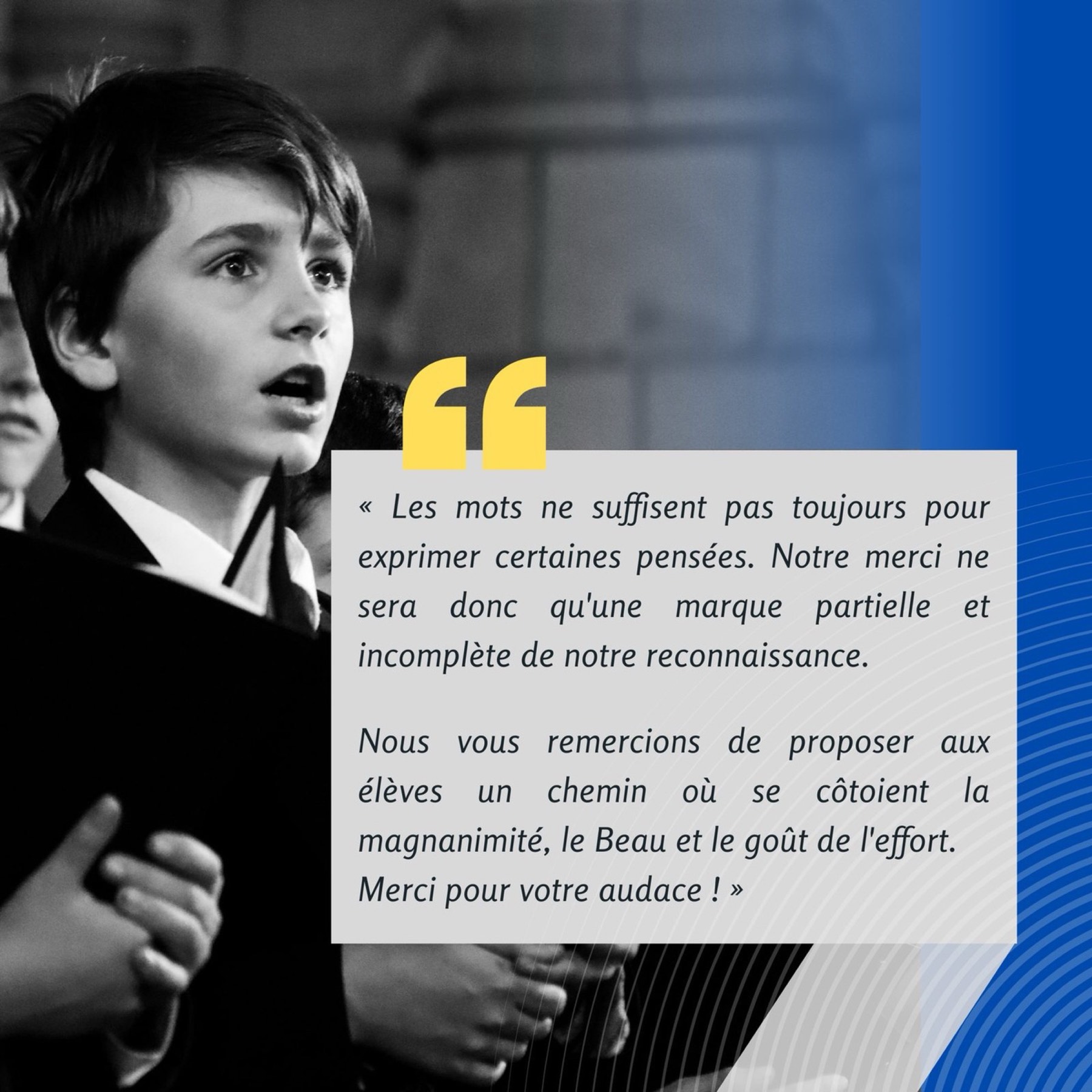 Témoignage après concert